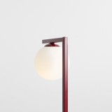 ALDEX 1038B15_1 | Zac Aldex asztali lámpa 39cm vezeték kapcsoló 1x E14 bordó, opál