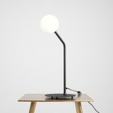 ALDEX 1064B1 | Pure-AL Aldex asztali lámpa 62cm vezeték kapcsoló 1x E14 fekete, opál