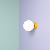 ALDEX 1076C14_S | Ball-AL Aldex fali lámpa gömb 1x E14 sárga, opál