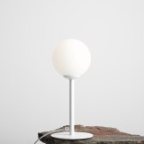 ALDEX 1080B | Pinne Aldex asztali lámpa 35cm kapcsoló 1x E14 fehér, opál