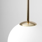 ALDEX 1087G30 | Bosso Aldex függeszték lámpa gömb 1x E27 arany, opál