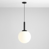 ALDEX 1087XL1 | Bosso Aldex függeszték lámpa gömb 1x E27 fekete, opál