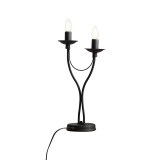 ALDEX 397B1_M | Roza Aldex asztali lámpa 47cm vezeték kapcsoló 2x E14 fekete