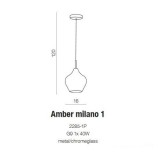AZZARDO 2148 | Amber-AZ Azzardo függeszték lámpa 1x G9 króm, átlátszó