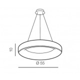 AZZARDO 2729 | Sovana Azzardo függeszték lámpa távirányító szabályozható fényerő, állítható színhőmérséklet 1x LED 2750lm 3000 <-> 6500K szürke, fehér