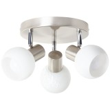 BRILLIANT 10534/05 | BonaB Brilliant spot lámpa elforgatható alkatrészek 3x E14 szatén nikkel, fehér