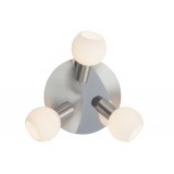 BRILLIANT 15634/13 | Tiara Brilliant spot lámpa elforgatható alkatrészek 3x E14 szatén nikkel, króm, fehér