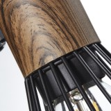 BRILLIANT 78111/76 | Noya Brilliant falikar lámpa kapcsoló elforgatható alkatrészek 1x E14 fekete, sötét fa
