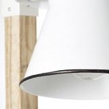 BRILLIANT 82149/05 | Plow Brilliant asztali lámpa 55cm kapcsoló elforgatható alkatrészek 1x E27 fehér, fa.