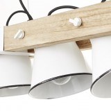 BRILLIANT 82175/05 | Plow Brilliant függeszték lámpa rövidíthető vezeték 5x E27 fehér, fa.