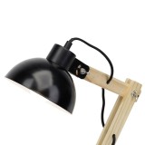 BRILLIANT 98979/06 | Moda-BRI Brilliant asztali lámpa 41,5cm vezeték kapcsoló elforgatható alkatrészek 1x E27 fekete