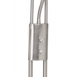 BRILLIANT G93035/13 | FinnB Brilliant álló lámpa 180cm kapcsoló elforgatható alkatrészek 1x LED 1600lm + 1x LED 380lm 3000K szatén nikkel, króm