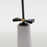 COSMOLIGHT P01121BK | Bow-COS Cosmolight függeszték lámpa állítható magasság 1x E27 fekete, sárgaréz, opál