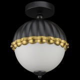 COSMOLIGHT P01213BK | Pralines Cosmolight függeszték lámpa gömb állítható magasság 1x E27 fekete, sárgaréz, savmart