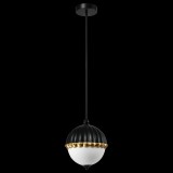COSMOLIGHT P01213BK | Pralines Cosmolight függeszték lámpa gömb állítható magasság 1x E27 fekete, sárgaréz, savmart