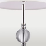 COSMOLIGHT T01230CH-WH | Monaco-COS Cosmolight asztali lámpa 50,4cm kapcsoló 1x E27 króm, átlátszó, fehér