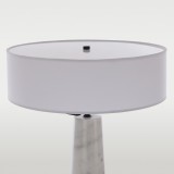 COSMOLIGHT T02107BK | Bow-COS Cosmolight asztali lámpa 63,5cm vezeték kapcsoló 2x E27 fehér márvány, fekete, fehér