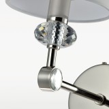 COSMOLIGHT W01292NI-WH | Doha Cosmolight falikar lámpa 1x E14 nikkel, kristály, fehér