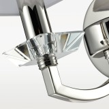 COSMOLIGHT W01353NI-WH | Dubai-COS Cosmolight falikar lámpa 1x E14 nikkel, átlátszó, fehér
