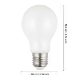 EGLO 110293 | E27 9W -> 75W Eglo normál A60 LED fényforrás filament, milky 1055lm 2700K szabályozható fényerő CRI>90