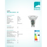EGLO 11575 | GU10 Eglo LED fényforrás lámpa