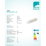 EGLO 11833 | R7s Eglo LED fényforrás lámpa