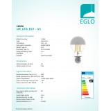 EGLO 11834 | E27 Eglo LED fényforrás lámpa