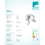 EGLO 13571 | Rosaro-LED Eglo mennyezeti lámpa elforgatható alkatrészek 3x GU10 króm