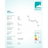 EGLO 13583 | Rosaro-LED Eglo mennyezeti lámpa elforgatható alkatrészek 6x GU10 króm