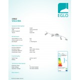 EGLO 13612 | Vallida Eglo mennyezeti lámpa elforgatható alkatrészek 5x GU10 3000K króm, matt nikkel, fehér