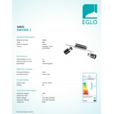 EGLO 30833 | Davida Eglo spot lámpa elforgatható alkatrészek 2x GU10 800lm 3000K fekete nikkel, fekete