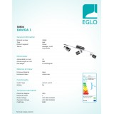 EGLO 30834 | Davida Eglo spot lámpa elforgatható alkatrészek 3x GU10 1200lm 3000K fekete nikkel, fekete
