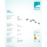 EGLO 30835 | Davida Eglo spot lámpa elforgatható alkatrészek 4x GU10 1600lm 3000K fekete nikkel, fekete