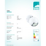 EGLO 31001 | Bimeda Eglo spot lámpa elforgatható alkatrészek 1x GU10 240lm 3000K fehér, króm