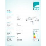 EGLO 31003 | Bimeda Eglo spot lámpa elforgatható alkatrészek 3x GU10 720lm 3000K fehér, króm