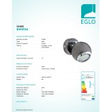 EGLO 31005 | Bimeda Eglo spot lámpa elforgatható alkatrészek 1x GU10 240lm 3000K fekete nikkel, króm