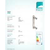 EGLO 31412 | Mini-LED Eglo fali, mennyezeti lámpa elforgatható alkatrészek 2x GU10 480lm 3000K matt nikkel, króm