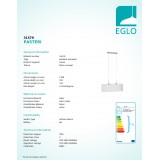 EGLO 31579 | Eglo-Pasteri-W Eglo függeszték lámpa 2x E27 matt fehér, matt nikkel
