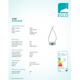 EGLO 31997 | Palozza-1 Eglo asztali lámpa 33,5cm vezeték kapcsoló 1x LED 1200lm 3000K króm, fehér