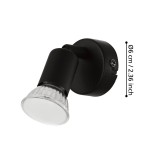 EGLO 32428 | Buzz-LED Eglo spot lámpa elforgatható alkatrészek 1x GU10 250lm 3000K fekete