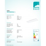 EGLO 32811 | Salobrena-1 Eglo mennyezeti LED panel téglalap 1x LED 5500lm 4000K fehér