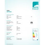 EGLO 32824 | Artana Eglo függeszték lámpa 1x E27 matt nikkel, szürke, fehér