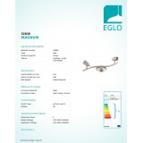EGLO 32838 | Magnum Eglo fali, mennyezeti lámpa elforgatható alkatrészek 2x GU10 matt nikkel, króm