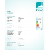EGLO 33625 | Fueva-1 Eglo fali, mennyezeti LED panel négyzet 1x LED 2700lm 4000K IP44 króm, fehér