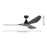 EGLO 35109 | Portsea Eglo ventilátor mennyezeti távirányító időkapcsoló matt fekete