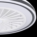 EGLO 35182 | Almeria-EG Eglo ventilátoros lámpa mennyezeti kerek távirányító szabályozható fényerő, állítható színhőmérséklet, időkapcsoló 3x LED 3300lm 2700 <-> 6500K fehér, fekete, opál