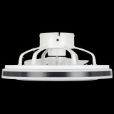 EGLO 35182 | Almeria-EG Eglo ventilátoros lámpa mennyezeti kerek távirányító szabályozható fényerő, állítható színhőmérséklet, időkapcsoló 3x LED 3300lm 2700 <-> 6500K fehér, fekete, opál