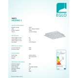 EGLO 39073 | Vezeno-1 Eglo mennyezeti lámpa 16x LED 1440lm 3000K ezüst