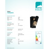 EGLO 39144 | Tomares Eglo spot lámpa szabályozható fényerő, elforgatható alkatrészek 1x LED 480lm 3000K fekete, sárgaréz