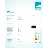 EGLO 39224 | Dolorita Eglo függeszték lámpa kerek 3x E27 sárgaréz, fekete, arany